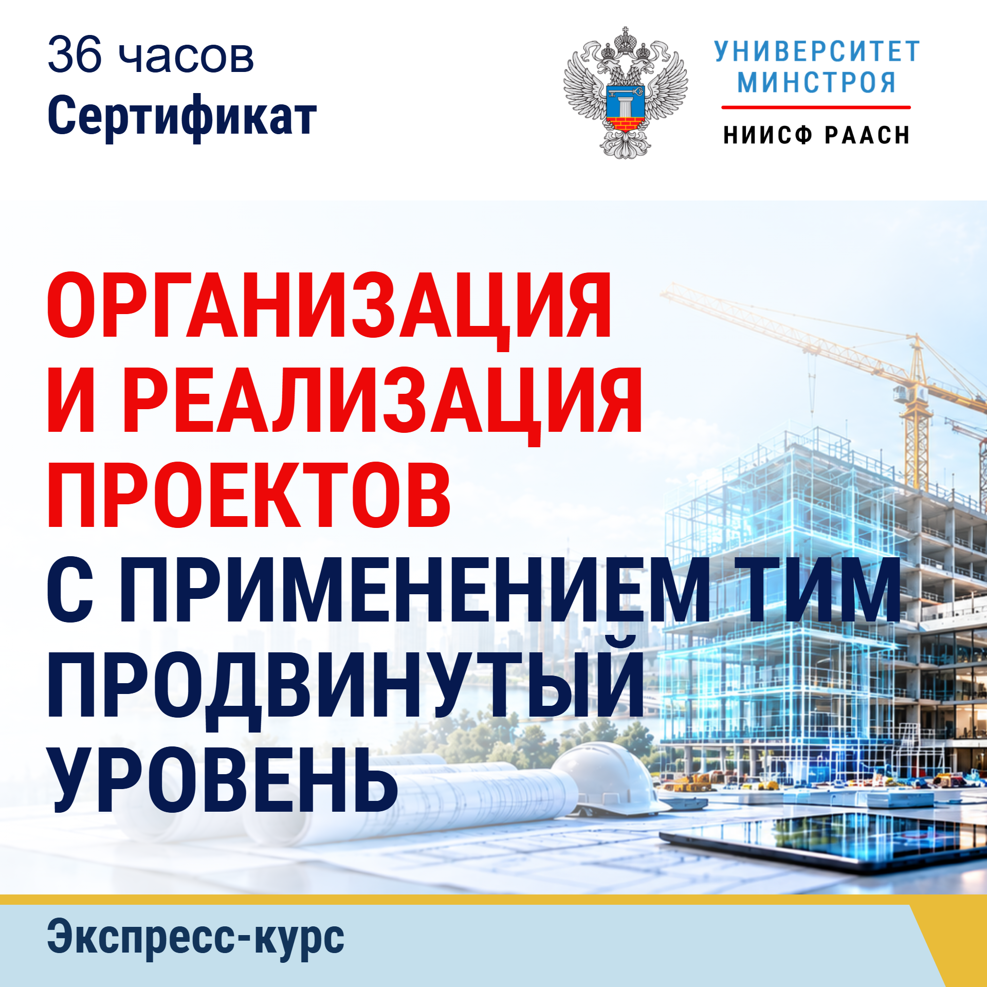 Экспресс-курс. Организация и реализация проектов с применением ТИМ. Продвинутый уровень