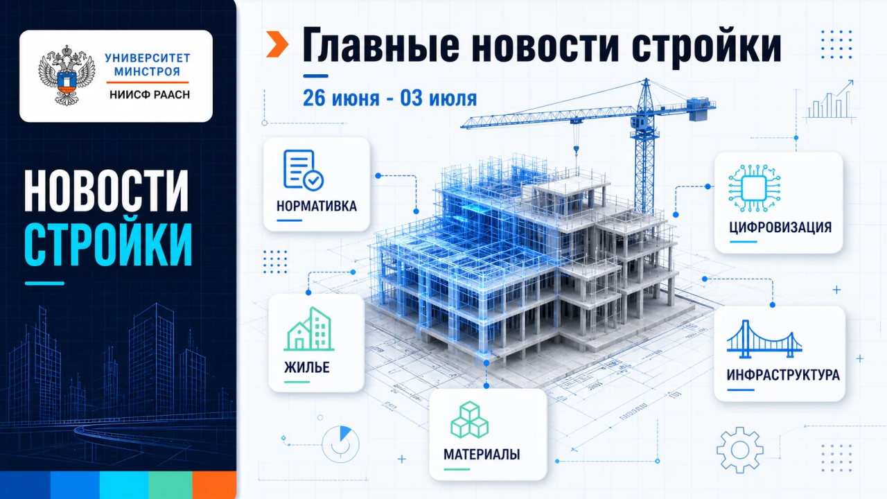 Главные новости стройки за неделю: маркировка, «зелёный» стандарт, цифровые модели и крупная инфраструктура